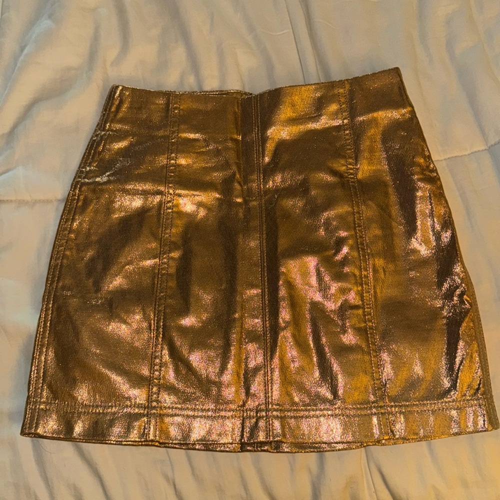 Wild Fable Gold shimmer Pencil Mini Skirt size 2